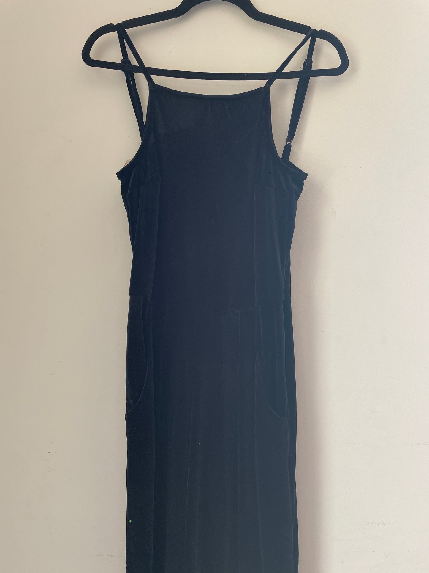 L Black Velvet Romper