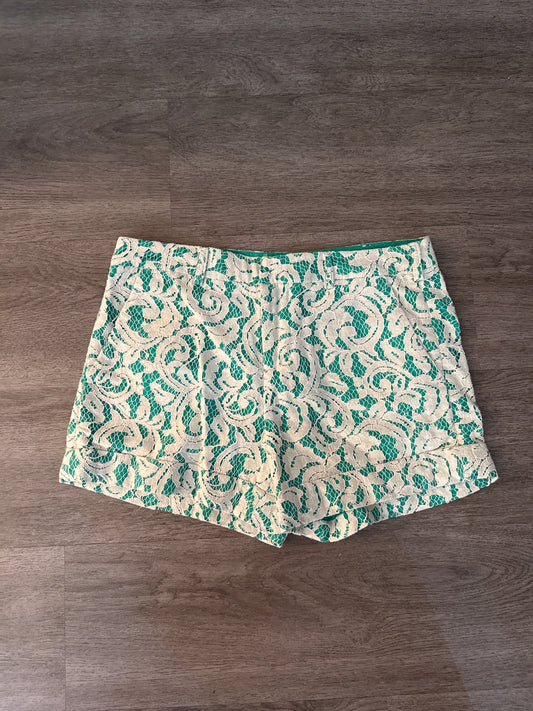 S Tart Green Lace Shorts