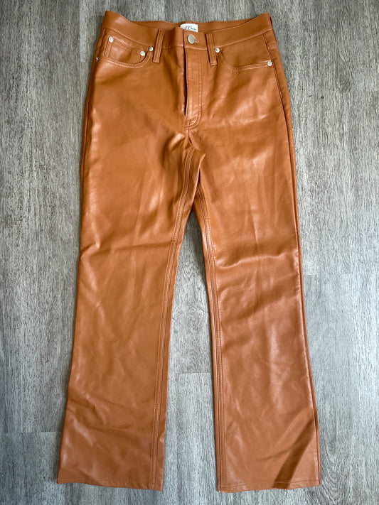 27 NWT J Crew Brown Pleather Pant