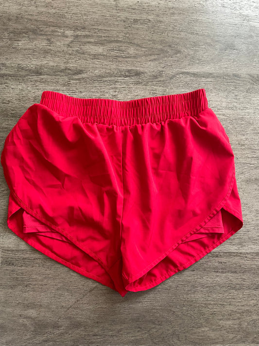 M Red High Rise Athletic Shorts – Lightweight Running Shorts