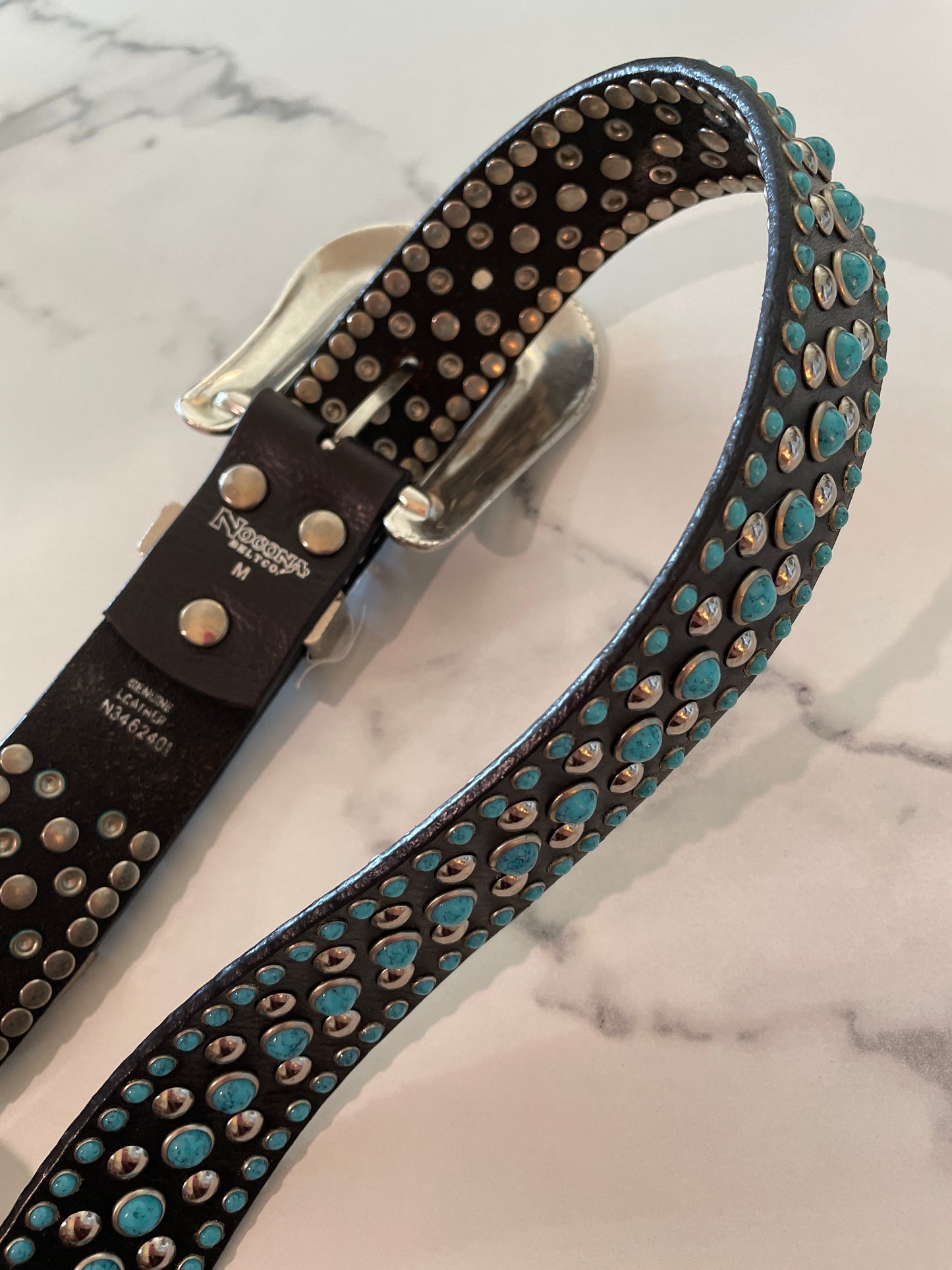 M Nocona Black + Turquoise Belt