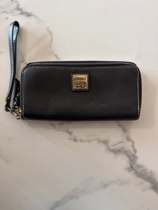 Dooney & Bourke Black Leather Double Zip Wallet