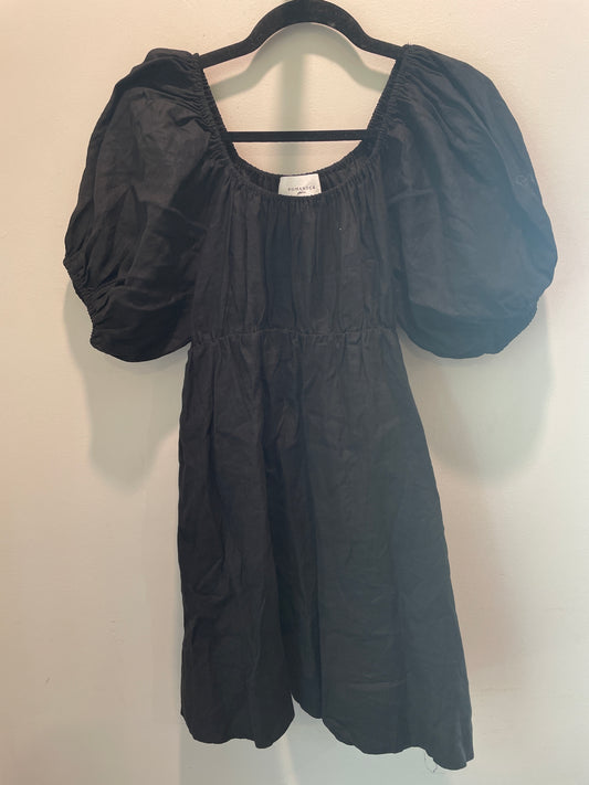 M Pomander Place Black Babydoll Dress