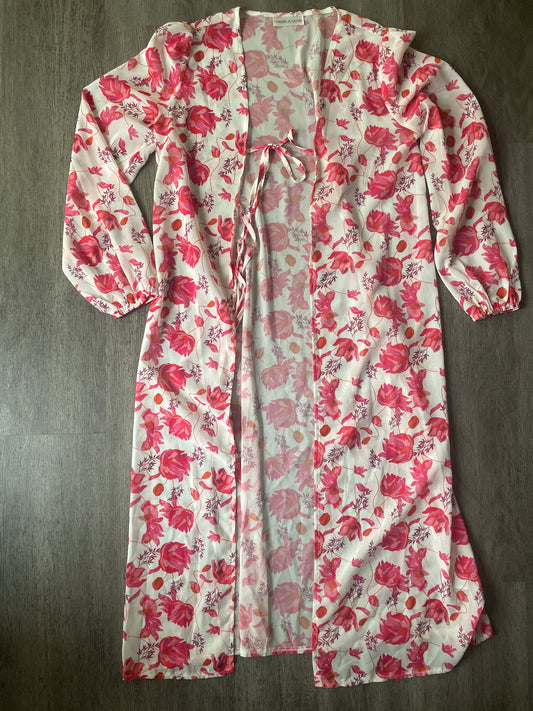 M Hazel & Olive Pink Floral Kimono Duster