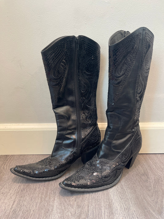 7 Helen’s Heart Bling Heeled Boots