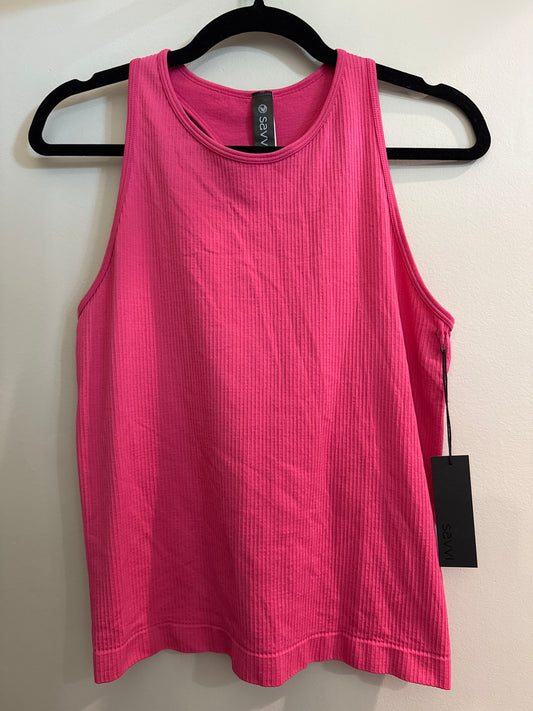 L NWT SAVVI Pink Ribbed Dockery Tank