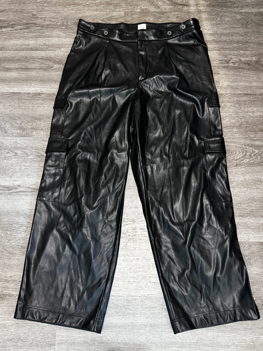 17 A New Day women's high-rise straight faux leather cargo pants