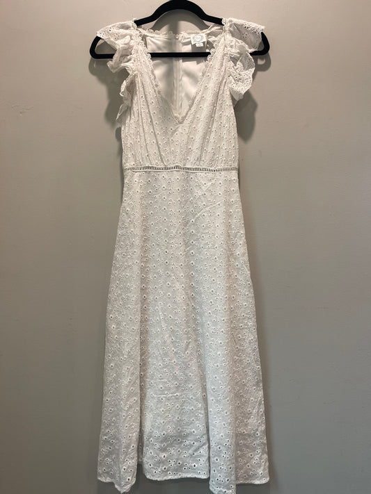 S blue rain White Eyelet Dress