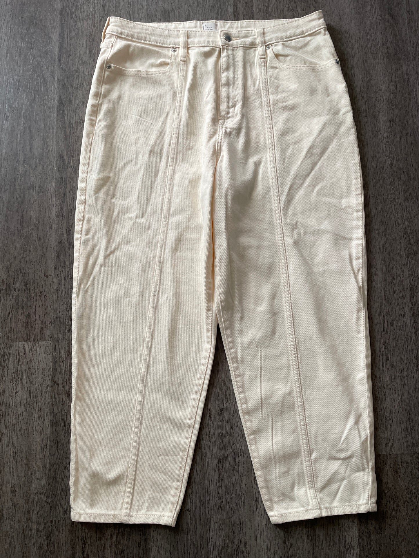 14 A New Day Cream High Rise Tapered Jean