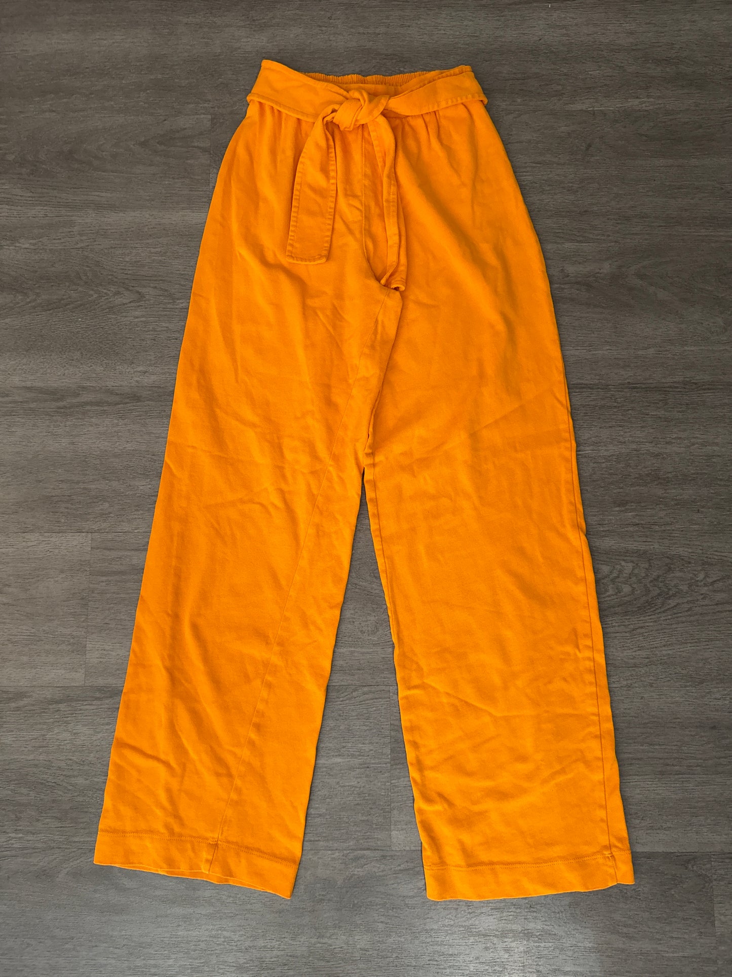 S Zara Orange Tie Front Pants