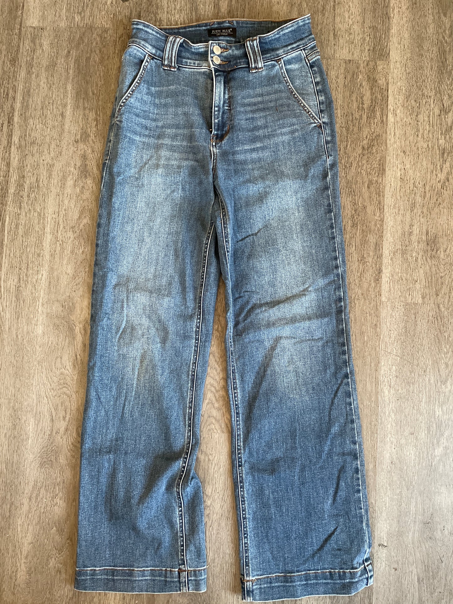 7/28 Judy Blue Double Button Wide Leg