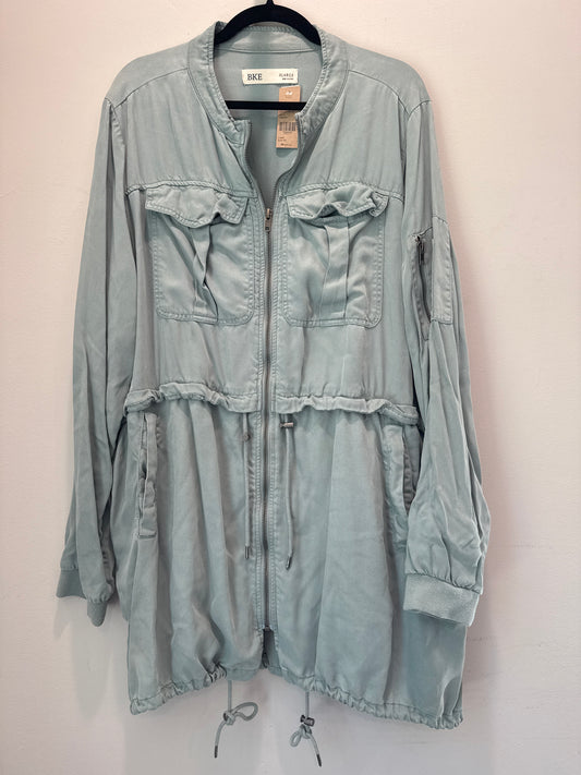 XL NWT BKE Green Lightweight Mock Neck Jacket