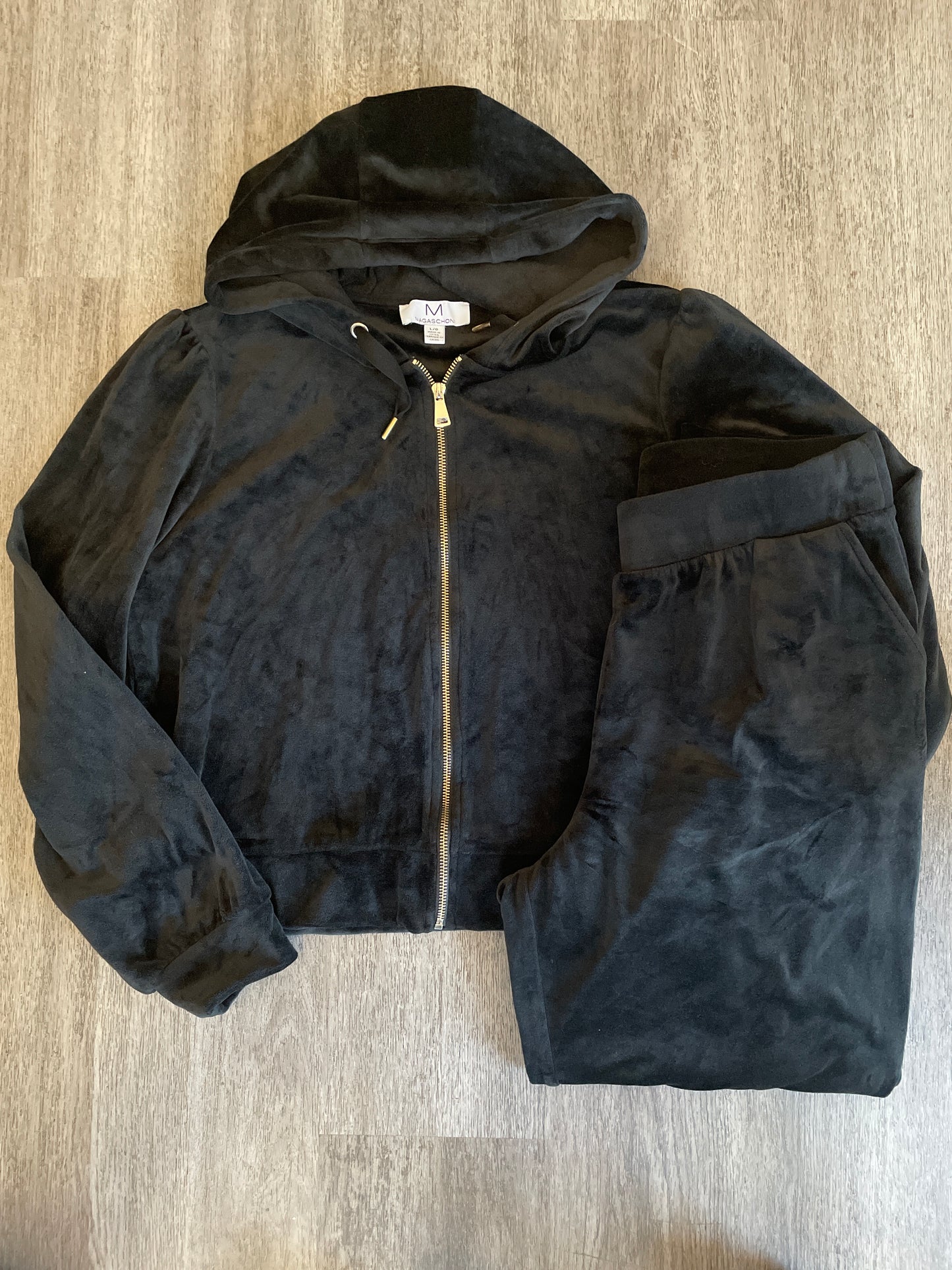 L Magaschoni Black Velour Set