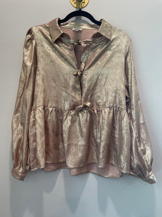 S Jodifl Gold Foil Blouse