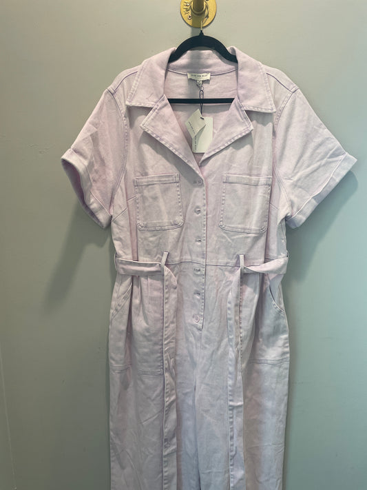 1X NWT Lavender Denim Jumpsuit