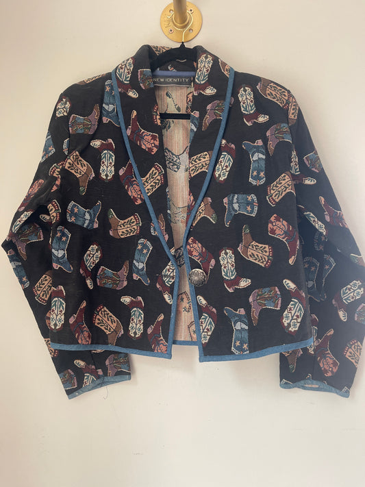 M Vintage New Identity Boots Cropped Jacket (shoulder pads)