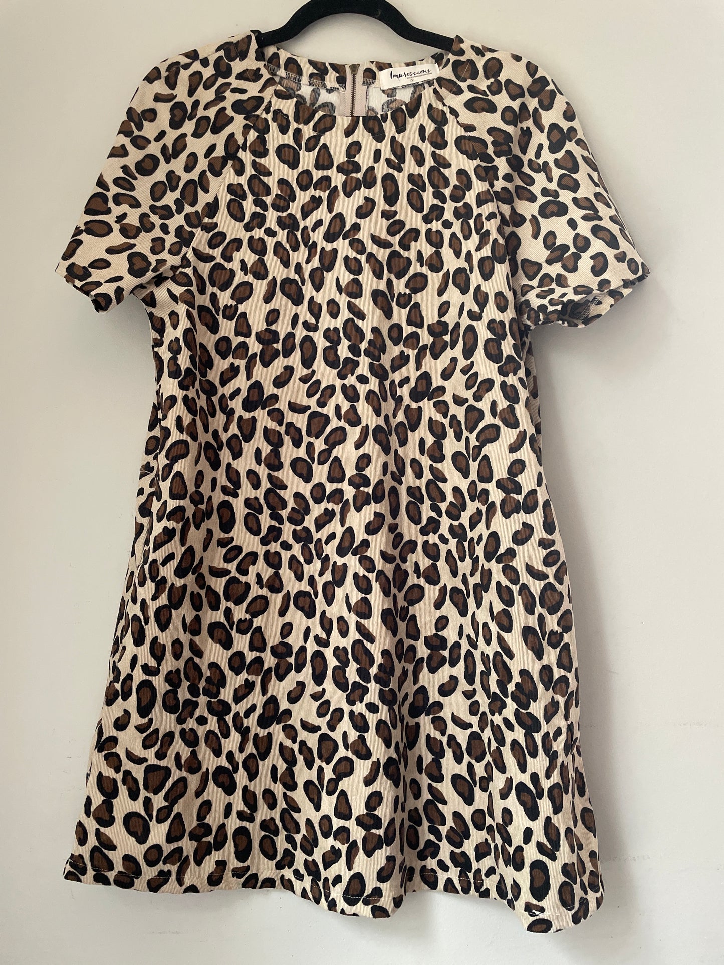 S impressions Corduroy Leopard Dress