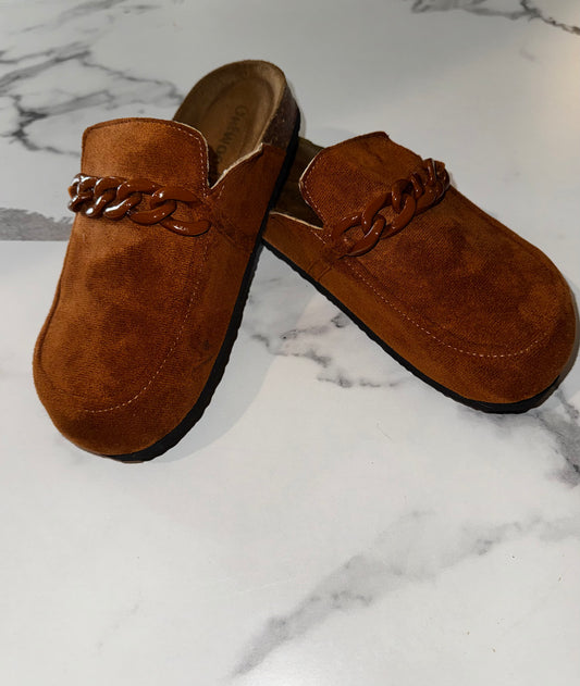 6 Outwoods brown chain cork loafer