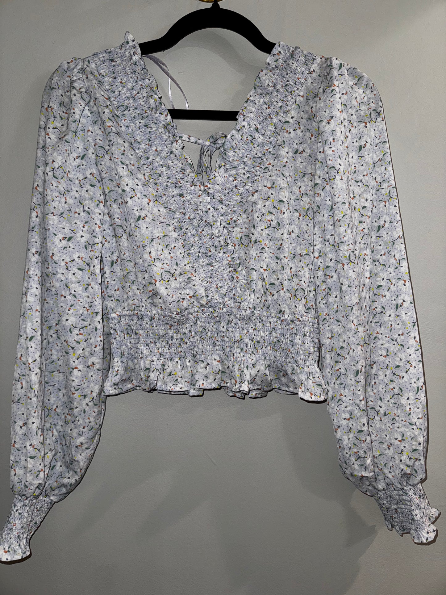 L NWT Mine floral blouse