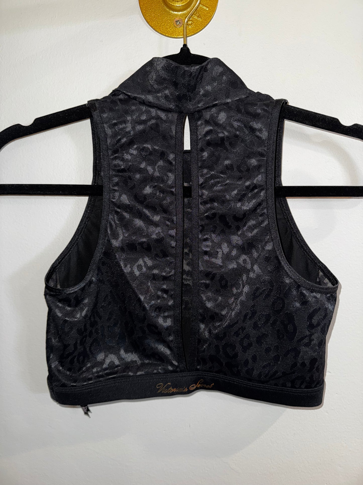 S Victoria’s Secret black leopard mesh set