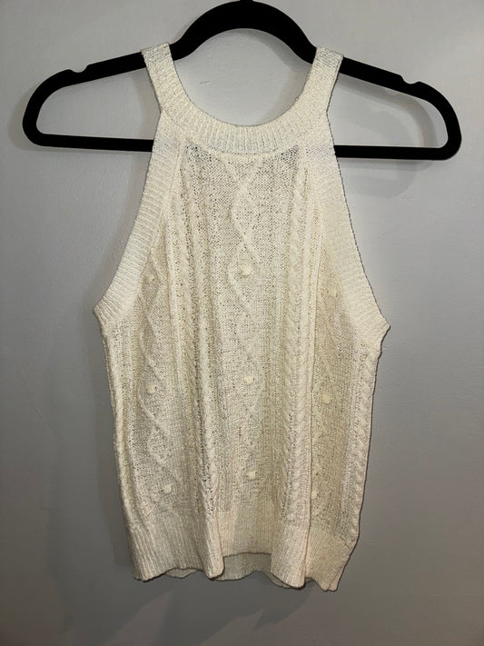 M NWT Cream knitted high neck tank