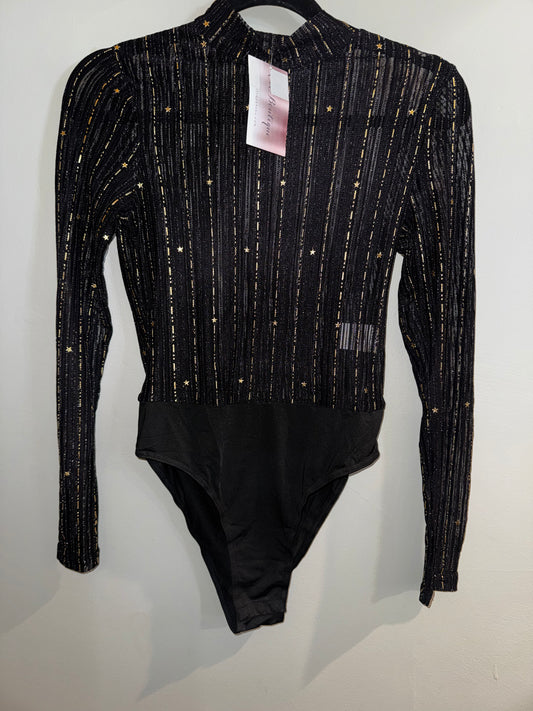 S NWT Sheer star bodysuit