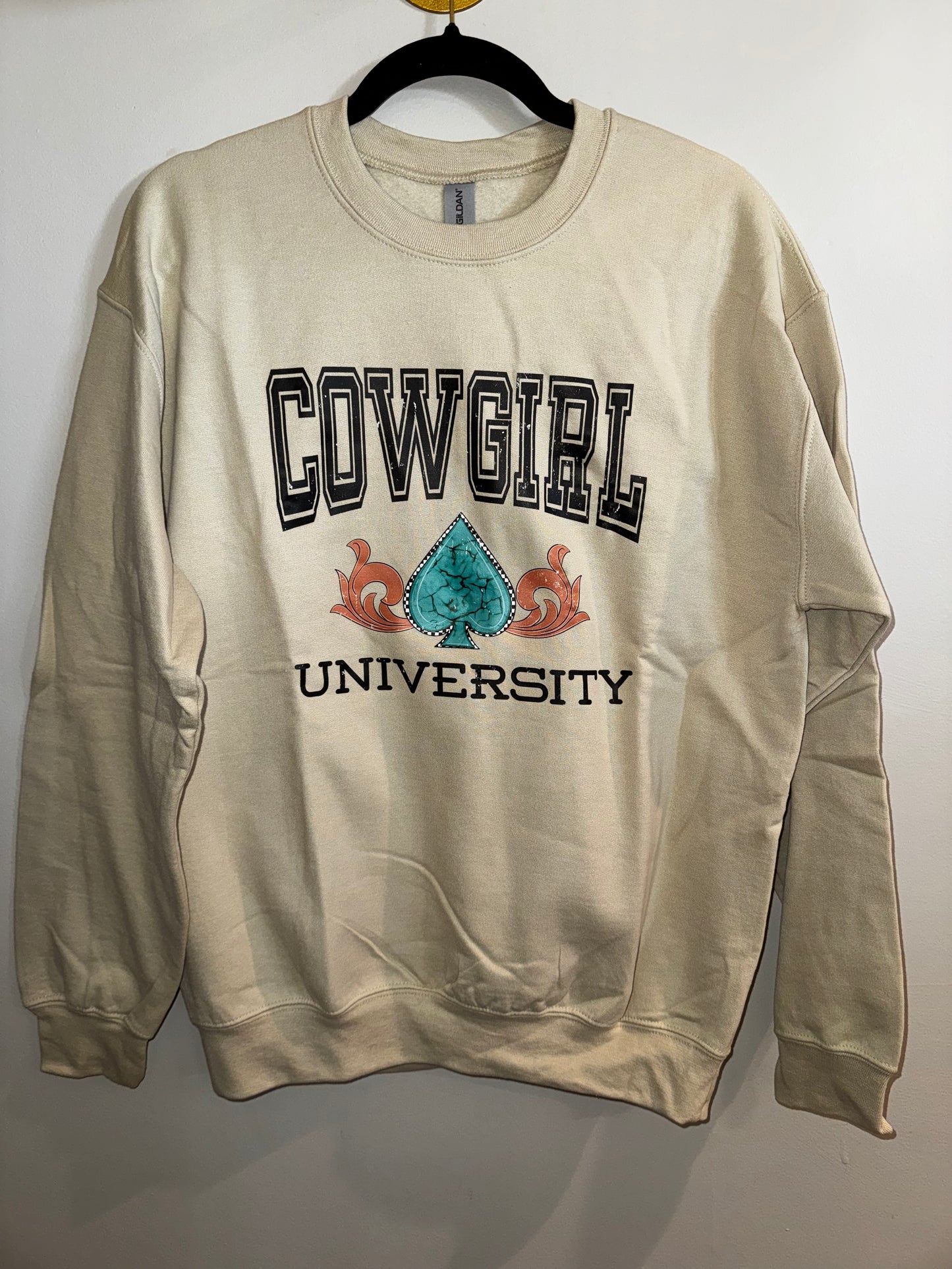 S NWT Gildan Cowgirl University sweatshirt