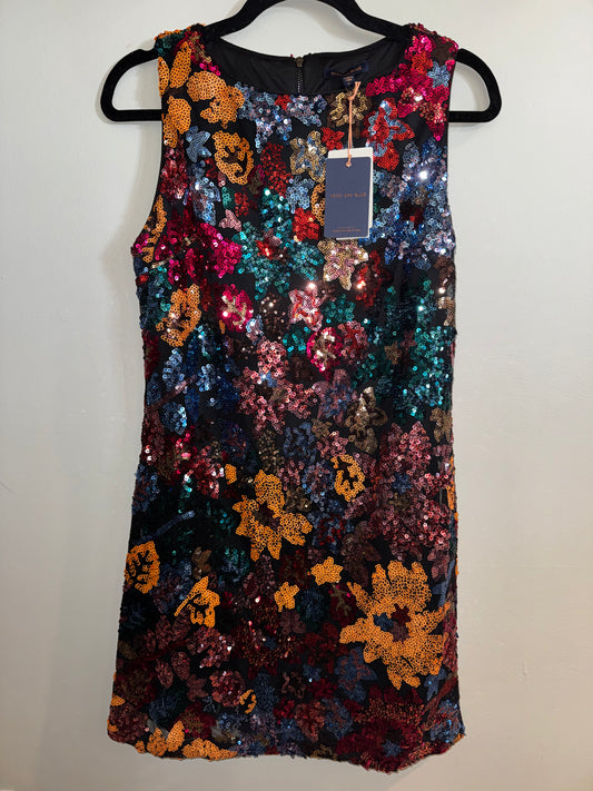 M NWT Skies Are Blue Floral sequined high neck dress