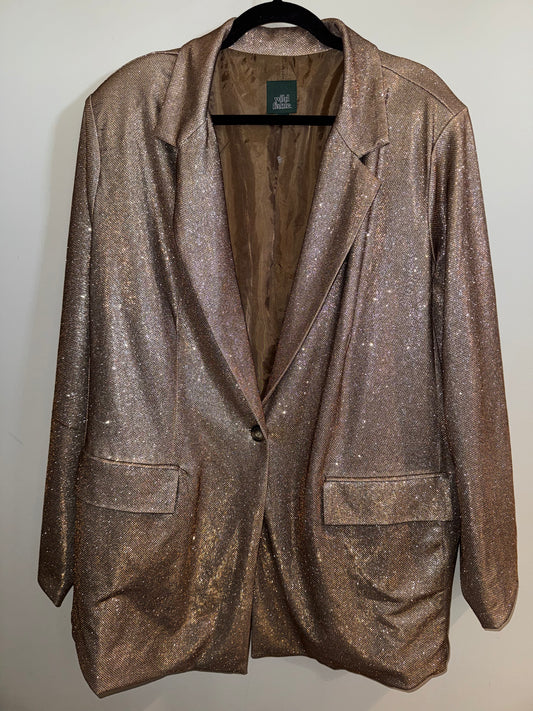 XL Wild Fable oversized glitter copper blazer