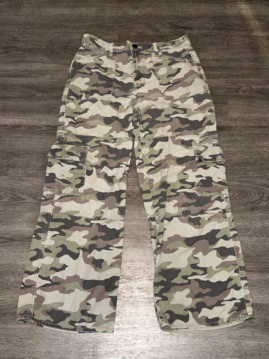 M SO Camo High Rise Cargo Wide Leg