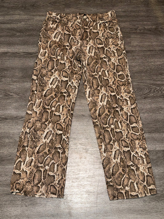 6 H&M Snake Print Wide-Leg Denim