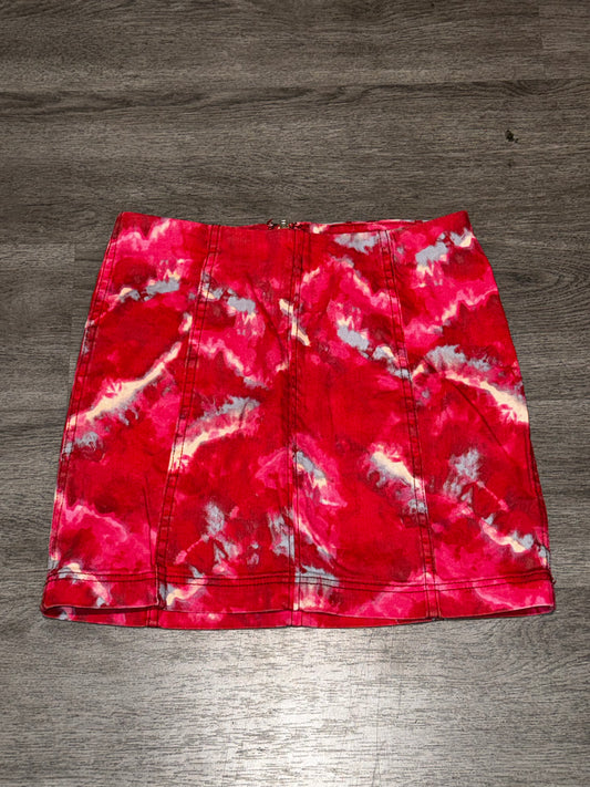 8 Free People Modern Femme Denim Mini Skirt Flamingo Pink